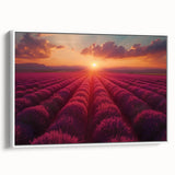 Framed canvas wall art showcasing vibrant landscape and garden designs, featuring rich colors and intricate patterns, ideal for home decor enhancement.