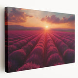 Stretched canvas wall art showcasing a vibrant landscape garden design, featuring lush greenery and colorful flowers, ideal for home decor and interior design enhancement.
