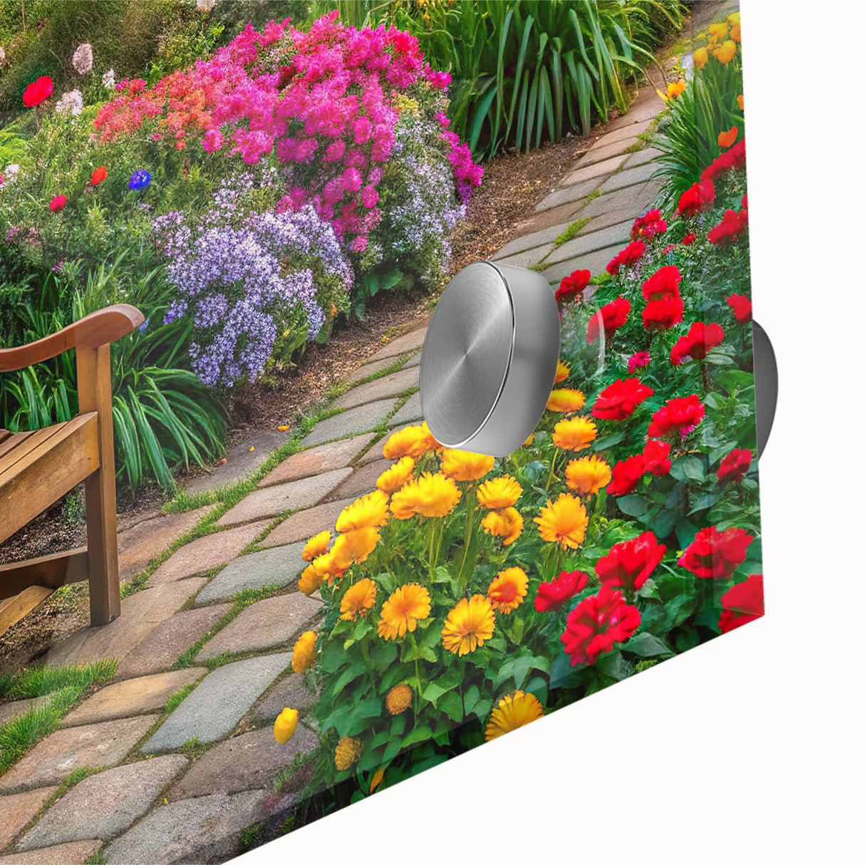 Close-up of a stunning acrylic landscape wall art piece showcasing vibrant colors and intricate details, perfect for enhancing modern home decor. Ideal for nature lovers and art enthusiasts.