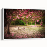 Framed landscape garden wall art collection featuring vibrant colors and intricate designs, displayed against a white background to highlight its elegance.