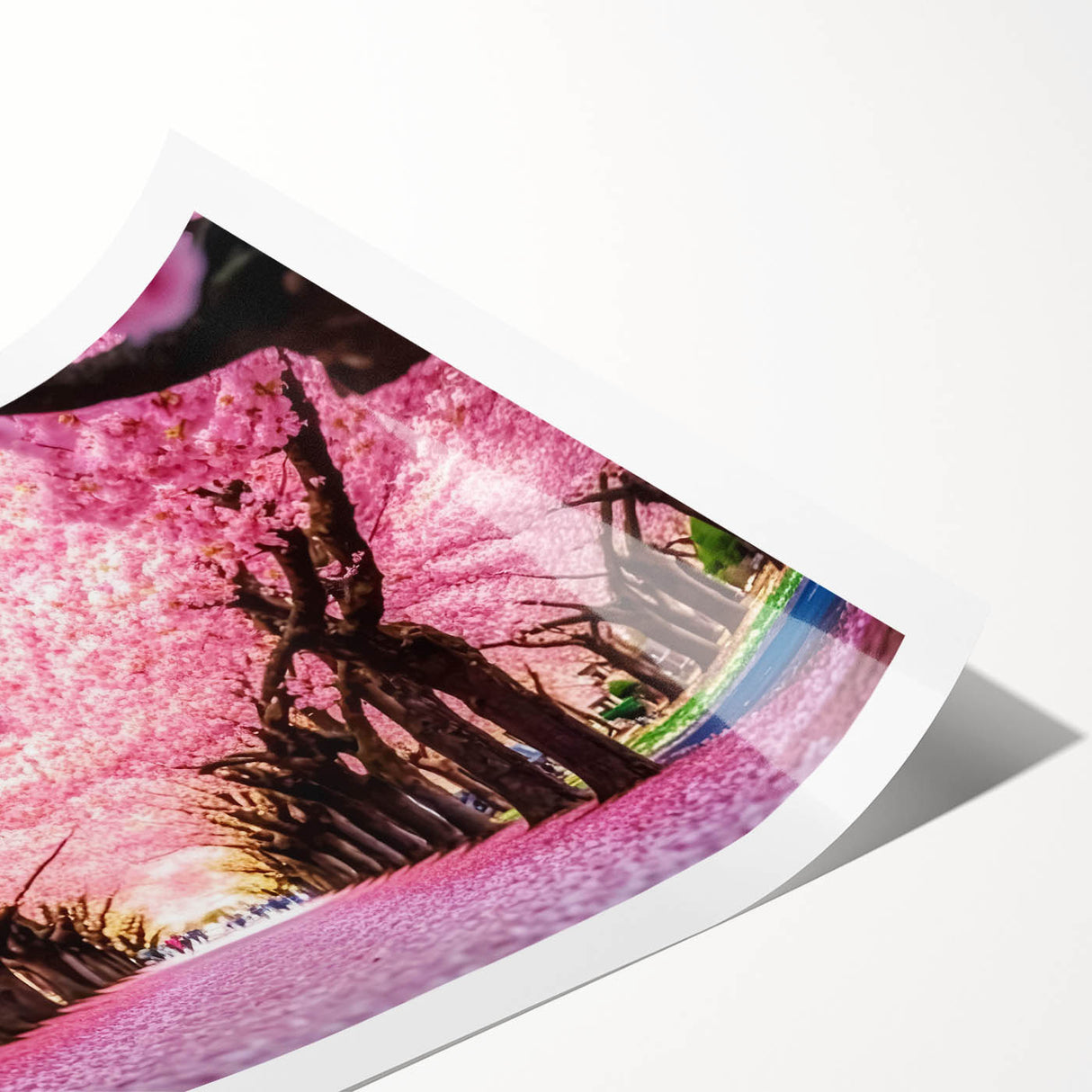 Rolled print showcasing a vibrant landscapes and gardens design, featuring lush greenery and colorful flowers, ideal for home decor or art collection.