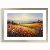 Framed wall art collection showcasing a serene landscape garden design with a silver mat, ideal for enhancing home decor in contemporary settings.