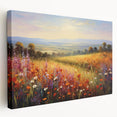 Stretched canvas wall art featuring a serene landscape design, showcasing vibrant colors and intricate details, perfect for home décor in modern interiors.