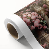 Rolled canvas artwork showcasing a vibrant landscape garden design with rich colors and intricate details, ideal for home decor or art collection display.