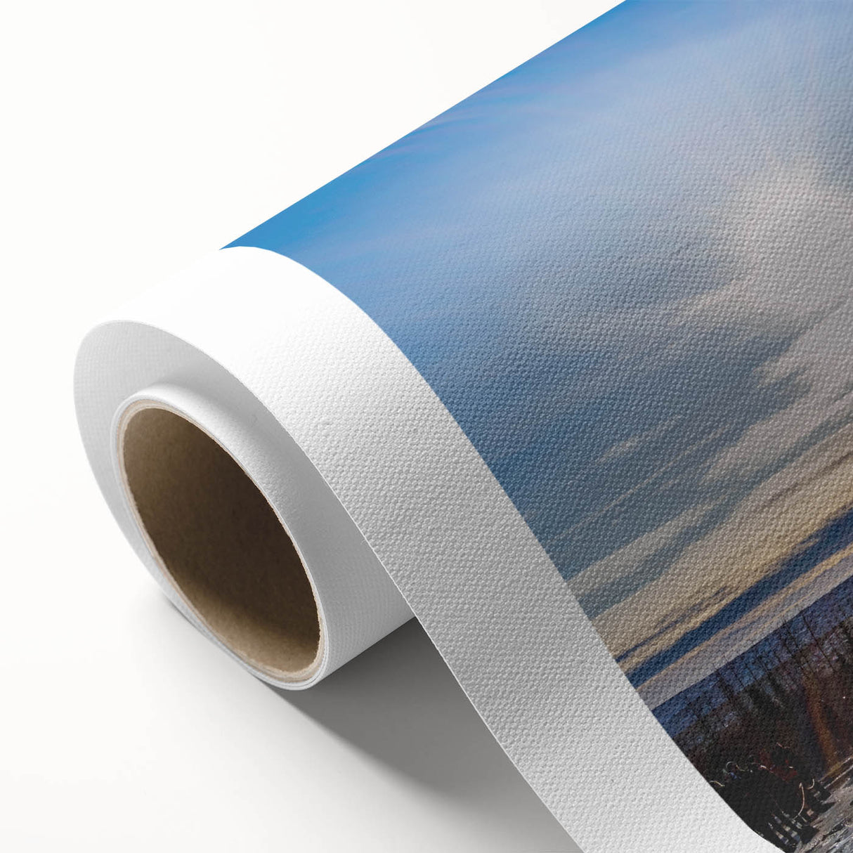 Rolled canvas artwork showcasing a vibrant geyser landscape design, featuring rich colors and intricate details, perfect for enhancing home decor.