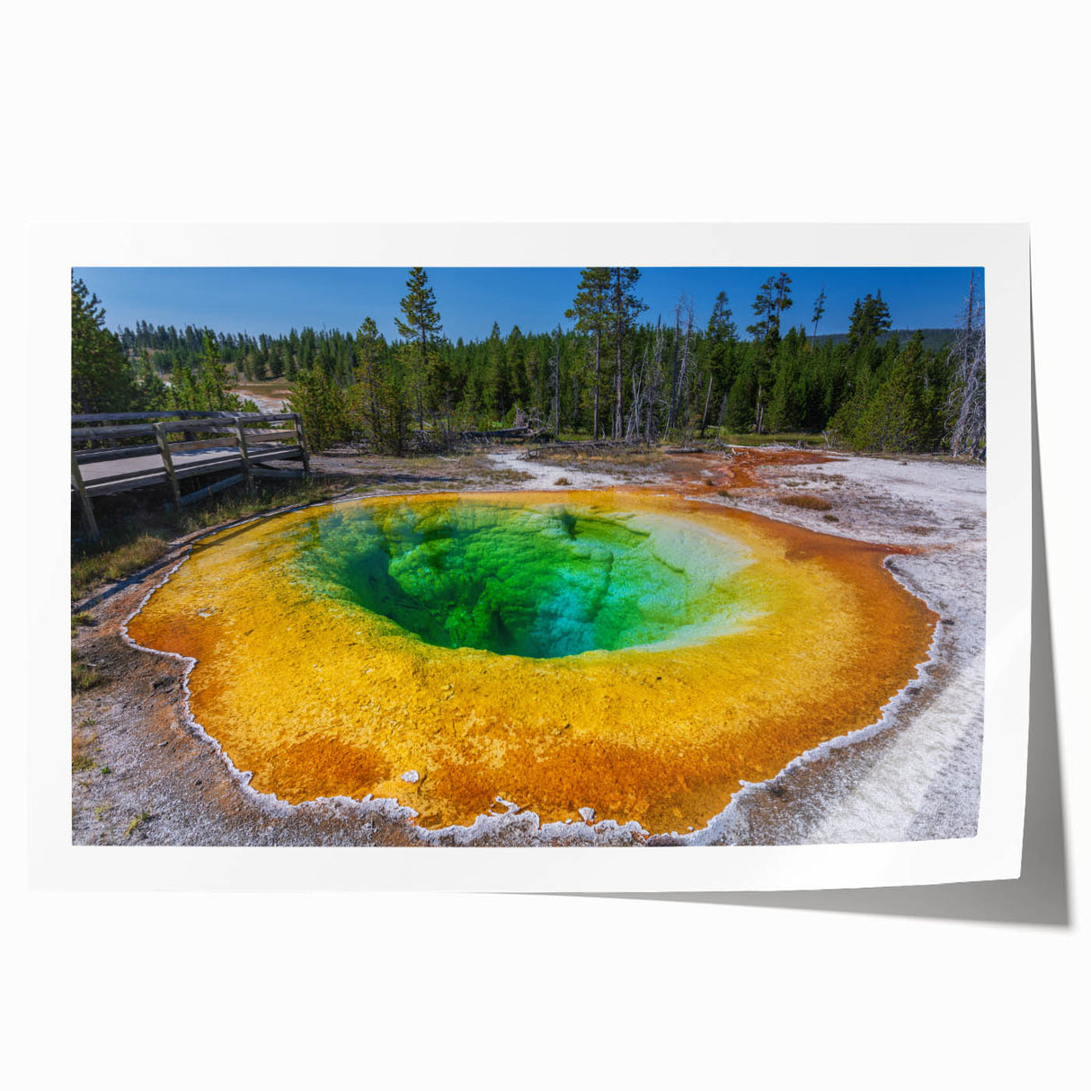 Vibrant rolled print of a geyser design wall art collection featuring dynamic colors and abstract patterns, ideal for enhancing modern home decor.