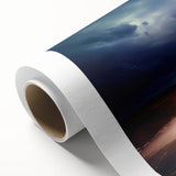 Rolled canvas showcasing a vibrant geyser landscape design with rich colors, ideal for home decor. Packaged securely in a protective tube for safe delivery.