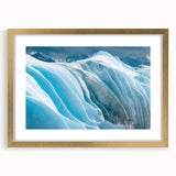 Framed wall art from the Glacier Design 13 collection, showcasing a stunning landscape scene with a gold frame and mat, perfect for home decor.