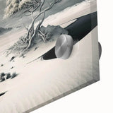 Close-up of a stunning acrylic glass wall art piece showcasing a vibrant glacier landscape, highlighting intricate details and rich colors that enhance any room decor. Perfect for nature enthusiasts and modern interiors.