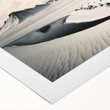 Vibrant rolled canvas wall art showcasing a breathtaking glacier landscape design, featuring cool blues and whites, ideal for nature enthusiasts and modern decor.