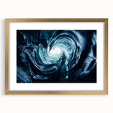Framed wall art featuring a stunning glacier landscape design, elegantly showcased with a gold mat, ideal for enhancing modern home decor.