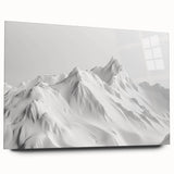 Acrylic wall art showcasing a stunning glacier landscape design, presented in a side view without pins. The vibrant colors and clear details highlight the icy blues and whites of the glacier, perfect for adding a serene touch to modern decor.