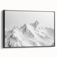 Framed canvas wall art showcasing a stunning glacier landscape design with a sleek black frame, perfect for modern home decor and nature enthusiasts.