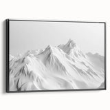 Framed canvas wall art showcasing a stunning glacier landscape design with a sleek black frame, perfect for modern home decor and nature enthusiasts.