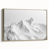 Framed canvas wall art from the Glacier Design 23 collection, showcasing a stunning landscape in hues of blue and gold, perfect for modern home decor.