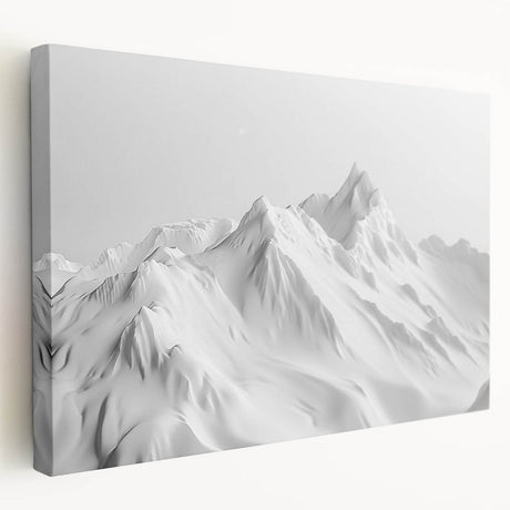 Stretched canvas wall art showcasing a breathtaking glacier landscape design, featuring vibrant blues and whites, perfect for adding a serene touch to home decor.