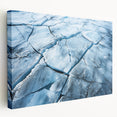 Stretched canvas wall art showcasing a stunning glacier landscape design, featuring icy blue tones and intricate details, perfect for enhancing any modern decor.