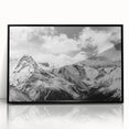 Framed acrylic wall art featuring a stunning glacier landscape design, set in a sleek black frame, perfect for modern home decor. Ideal for nature enthusiasts.