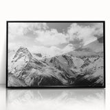Framed acrylic wall art featuring a stunning glacier landscape design, set in a sleek black frame, perfect for modern home decor. Ideal for nature enthusiasts.