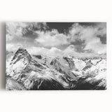 Stretched canvas wall art showcasing a breathtaking glacier landscape design, featuring vibrant blues and whites, ideal for modern home decor and nature enthusiasts.