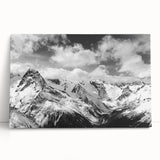 Stretched canvas wall art showcasing a vibrant glacier landscape design, featuring cool blue tones and intricate details, perfect for modern home decor.