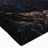 Close-up of a stretched canvas wall art piece showcasing a stunning glacier landscape design with vivid colors and intricate textures, perfect for modern home decor.