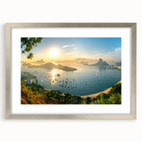 Framed wall art from the Landscapes Harbor Design collection, showcasing serene coastal scenery in silver-tone frame with matting, ideal for home decor.