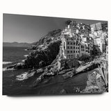 Acrylic glass wall art featuring a serene harbor landscape design, showcasing vibrant colors and intricate details, perfect for modern home decor accents.