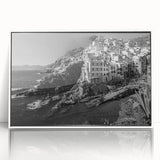 Framed acrylic wall art showcasing a serene harbor landscape, featuring vibrant colors and intricate details, perfect for home decor enhancement and artistic expression.
