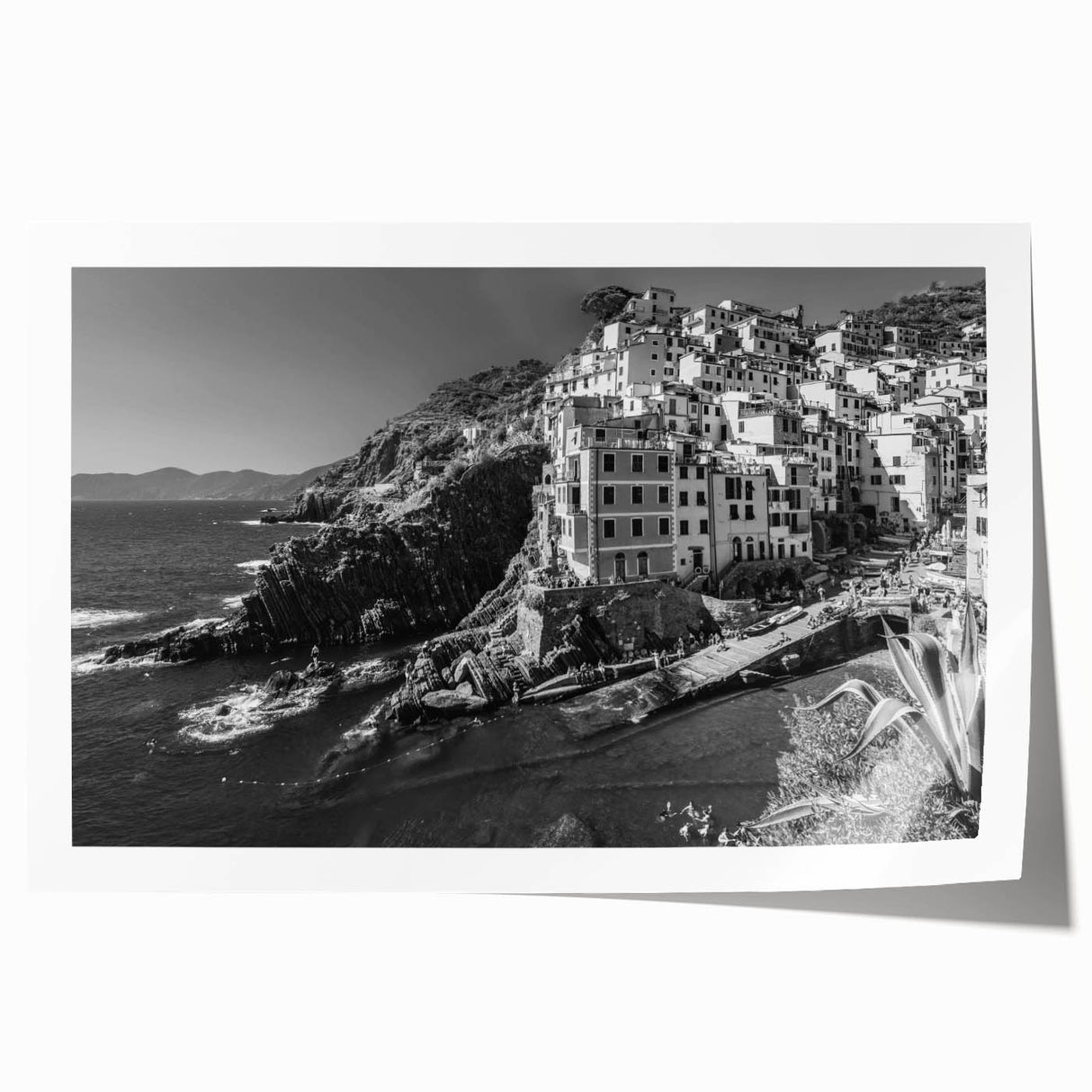 Rolled print of a serene harbor landscape featuring calm waters and vibrant sunset colors, designed for wall art decor, perfect for enhancing living spaces.