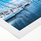 Beautifully designed rolled canvas artwork showcasing a serene harbor landscape, featuring vibrant colors and intricate details, perfect for enhancing home decor.