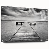 Acrylic glass wall art featuring a scenic harbor design from the 21 Wall Art Collection, showcasing vibrant colors and intricate details, perfect for home decor.