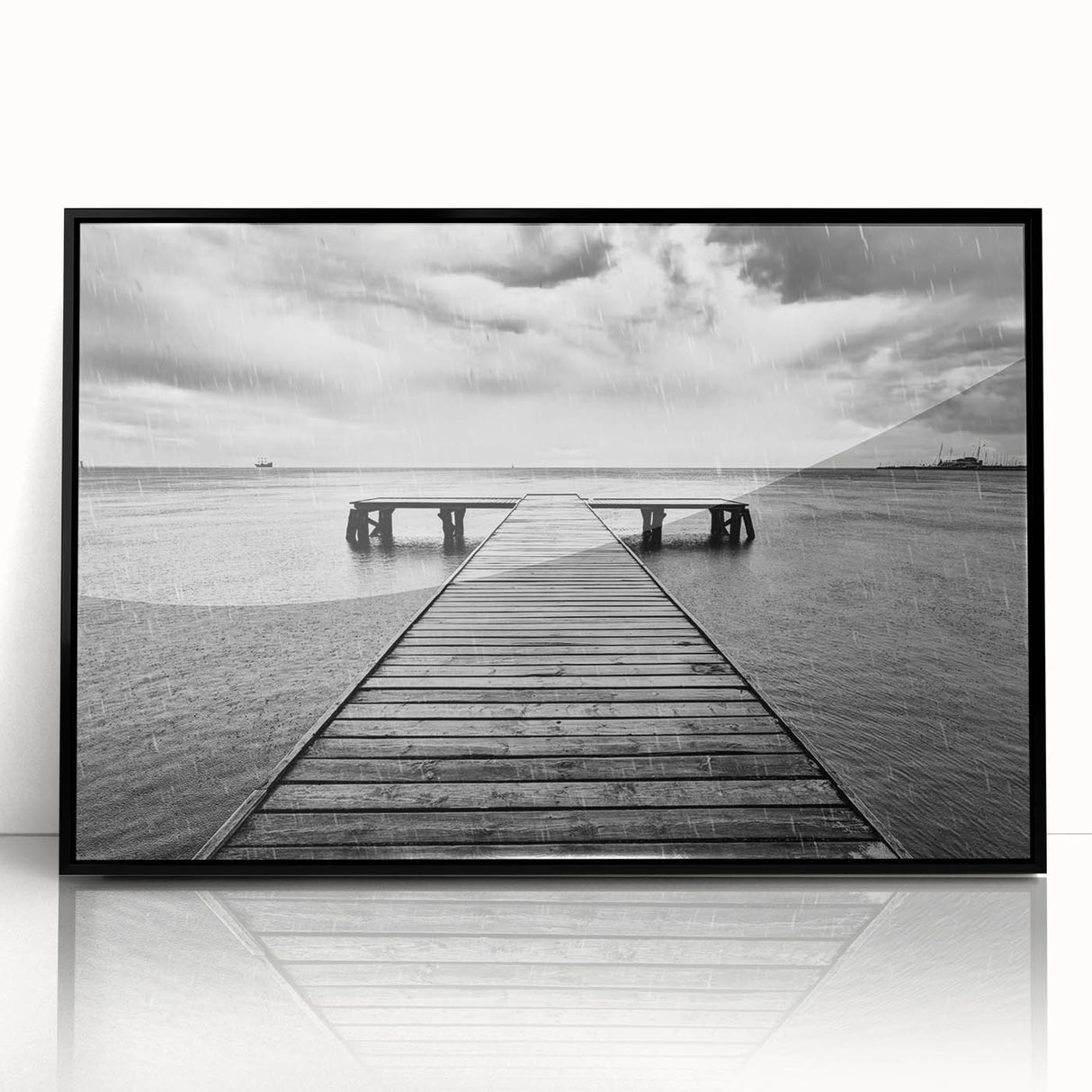 Framed acrylic wall art from the Landscapes Harbor Design 21 collection, showcasing a modern black frame with a vibrant landscape scene, ideal for contemporary decor.