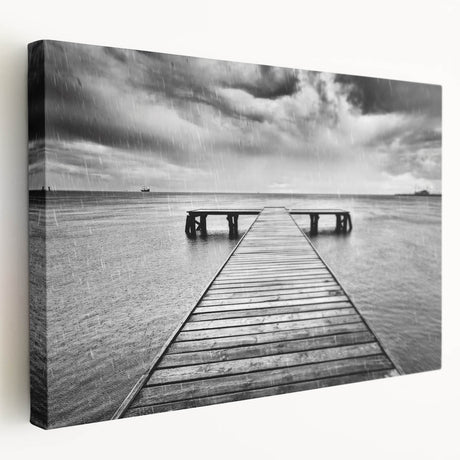 Stretched canvas wall art showcasing a serene harbor landscape design with vibrant colors and intricate details, perfect for home decor. The artwork captures the essence of tranquility and nature, ideal for enhancing any room's ambiance.