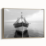 Framed wall art showcasing a stunning harbor landscape design, featuring vibrant colors and intricate details, with a luxurious gold frame enhancing its elegance.