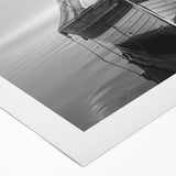 Rolled canvas showcasing a serene harbor landscape design, featuring vibrant colors and intricate details, ideal for enhancing home decor in coastal themes.
