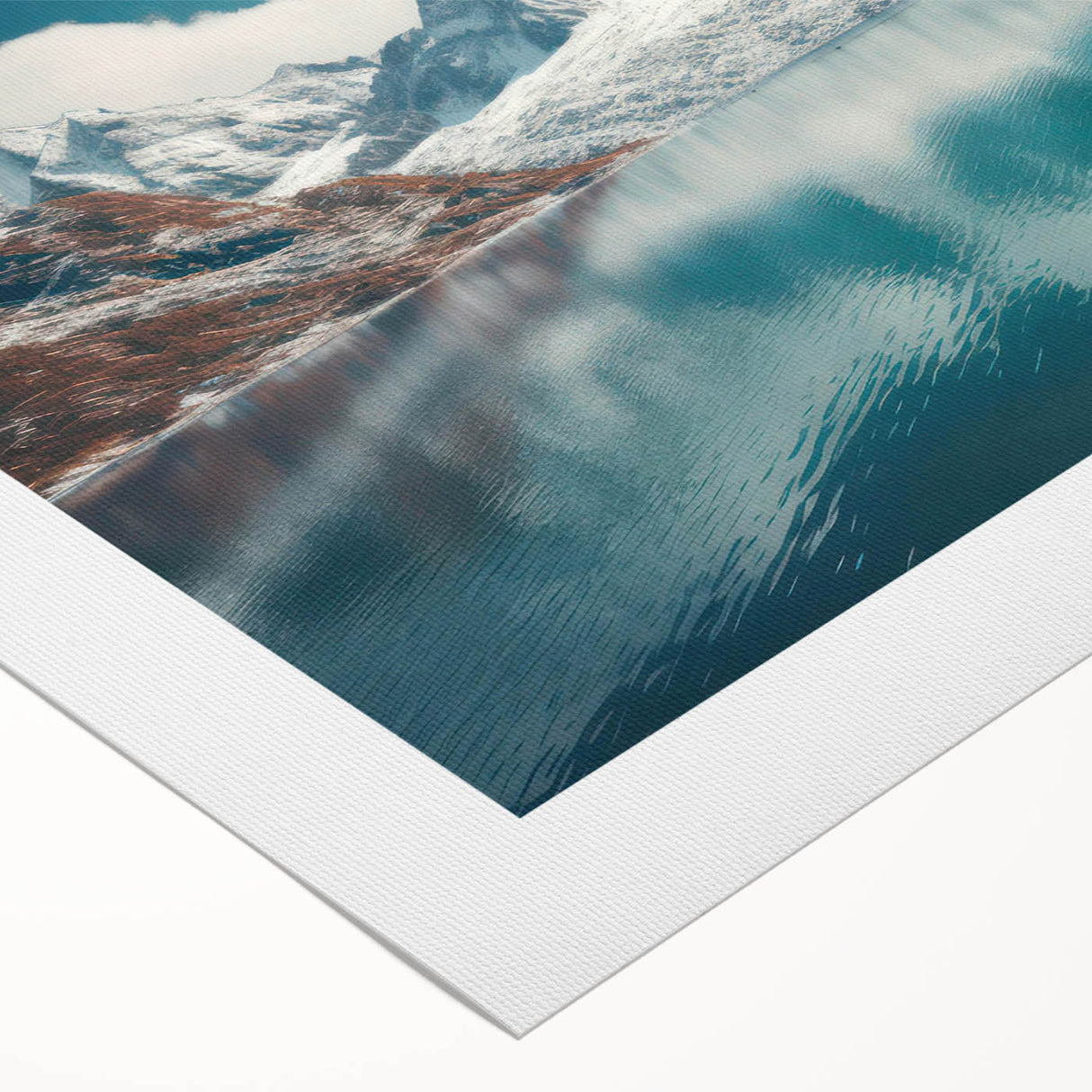 Rolled canvas artwork showcasing a serene coastal harbor scene with vibrant colors and intricate details, ideal for enhancing modern home decor.