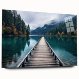 Acrylic glass wall art showcasing a serene harbor landscape design, featuring vibrant colors and smooth edges, ideal for modern home decor. Perfect for adding a calming touch to living spaces.