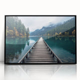 Framed acrylic wall art featuring a vibrant harbor landscape design, showcasing rich colors and intricate details, perfect for enhancing modern decor.