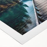 Rolled canvas wall art showcasing a serene harbor landscape, featuring vibrant colors and intricate details, perfect for home decor and coastal themes.