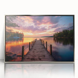 Framed acrylic wall art featuring a serene harbor landscape design in silver tones, perfect for modern decor. Ideal for enhancing living spaces with elegance.