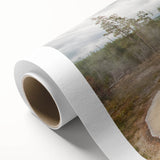 Rolled canvas showcasing a serene hot spring landscape design, featuring vibrant colors and intricate details, perfect for enhancing any home decor.
