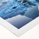 Stunning rolled canvas wall art showcasing an icy blue iceberg landscape design, perfect for modern home decor. Ideal for nature lovers and art enthusiasts.