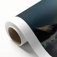 Stunning rolled canvas artwork showcasing a serene iceberg landscape design, featuring cool blue tones and intricate textures, perfect for home décor.