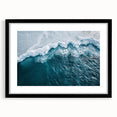 Framed wall art featuring a stunning iceberg landscape design with a black mat and sleek frame, ideal for modern home decor. Perfect for adding a touch of nature to any room.