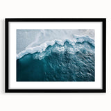 Framed wall art featuring a stunning iceberg landscape design with a black mat and sleek frame, ideal for modern home decor. Perfect for adding a touch of nature to any room.