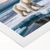 Vibrant rolled canvas artwork depicting a stunning iceberg landscape, showcasing cool blue tones and intricate details, perfect for modern home decor.