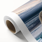 Stunning rolled canvas artwork showcasing a vibrant iceberg landscape design, featuring cool blue tones and intricate details, perfect for modern home decor.