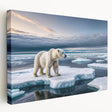 Stretched canvas wall art showcasing a stunning iceberg landscape design in vibrant blues and whites, ideal for modern home decor. Perfect for adding a serene touch to any space.