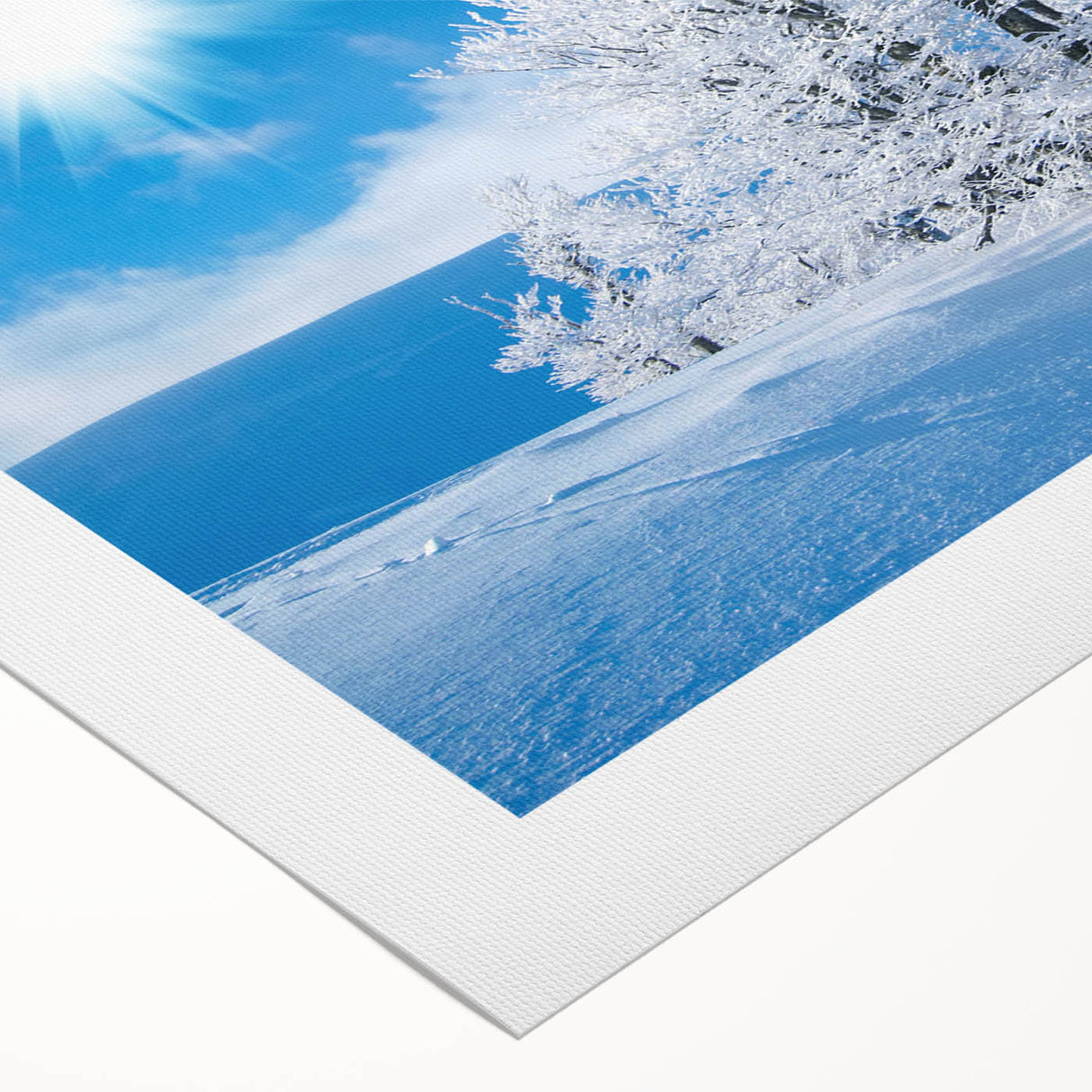 Stunning rolled canvas artwork depicting a serene iceberg landscape, featuring cool blue tones and intricate details, perfect for adding a tranquil touch to any space.